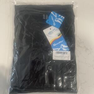 MAGCOMSEN Men’s Long Sleeve Polo Shirt Light Black Size LG New